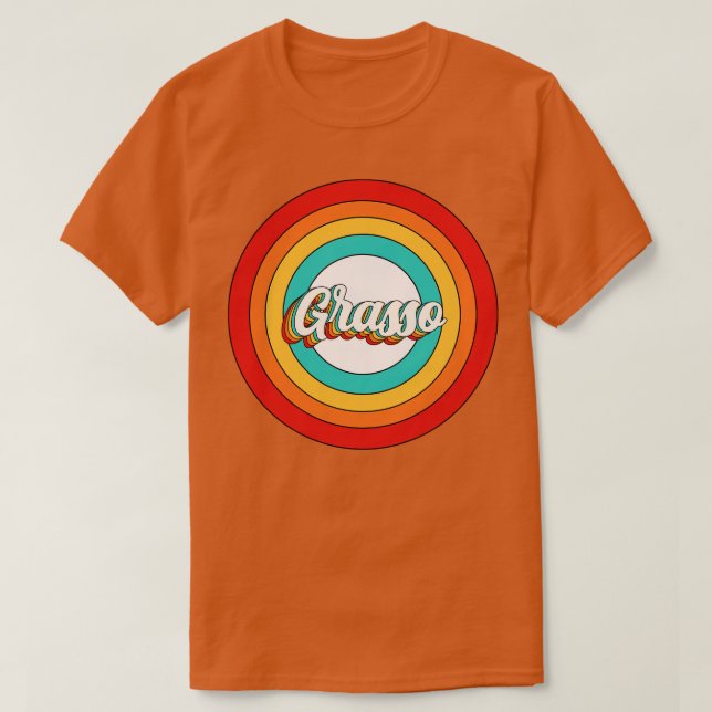 Grasso Namn Shirt Vintage Grasso Circle T (Design framsida)