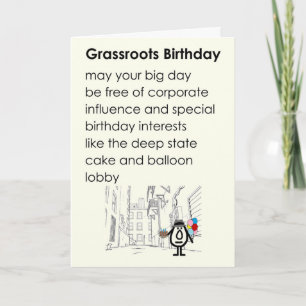 Grassroot Birthday A Funny Grattis på födelsedagen Tack Kort