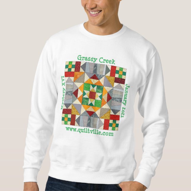 Grassy Bäck sötskjorta Lång Ärmad Tröja (Framsida)