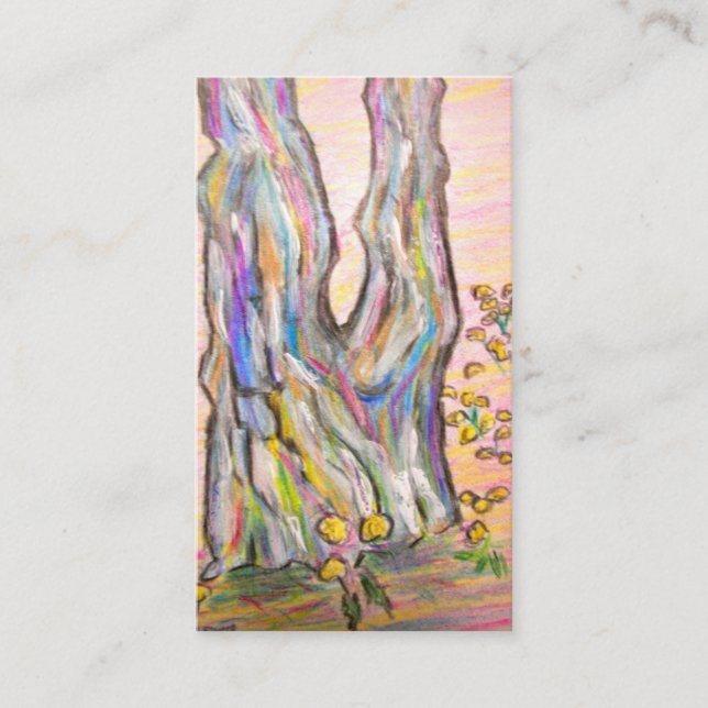 Grästräd med maskrosor visitkort (Framsida)