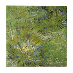 Grästuvor av Vincent van Gogh Kakelplatta