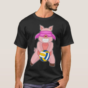 Gräsvolleybollspelare Volleyboll Sport T Shirt
