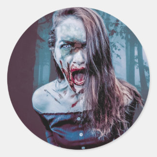 Gråt av en skrämmande unik symbol runt klistermärke