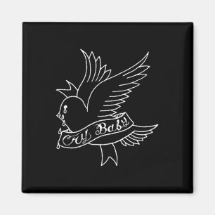 Gråt Baby Tatto Aesthetic Crybaby Bird Magnet