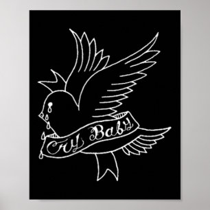 Gråt Baby Tatto Aesthetic Crybaby Bird Poster