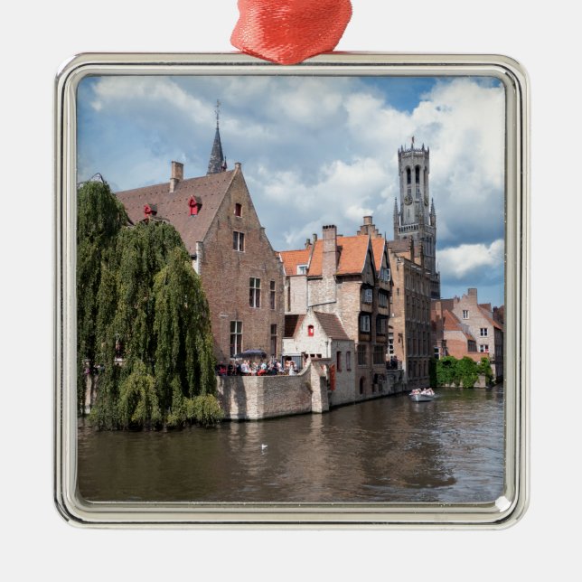 Gråt! Brygge - Belgien Julgransprydnad Metall (Framsidan)
