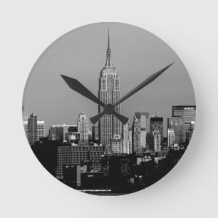 Gråt! Empire state Bygger New York City Rund Klocka