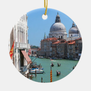 Gråt! Grand Canal Venice Julgransprydnad Keramik