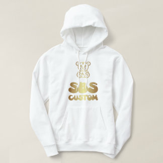 Gråt Guld Nalle Hoodie