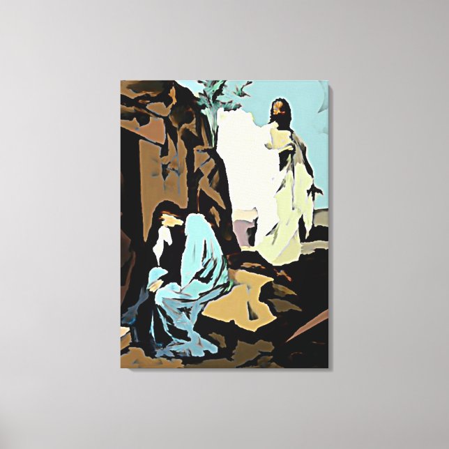 Gråt inte Mary, hans Grav är tomt! Canvastryck (Framsida)