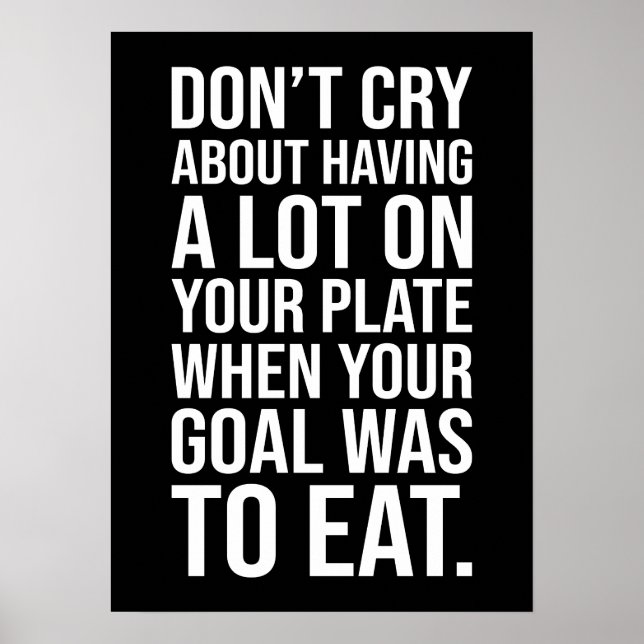 Gråt inte - Motivering för lyckad näsduk Poster (Framsidan)