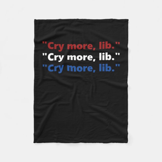 Gråt mer lib - Rolliga pro Trump-t-shirts - Röd vi Fleecefilt (Framsidan)