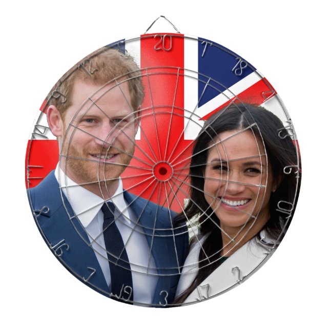 Gråt! Prince Harry och Meghan Markle Darttavla (Framsidan)