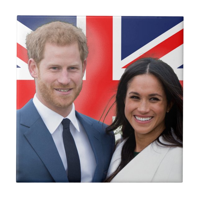 Gråt! Prince Harry och Meghan Markle Kakelplatta (Framsidan)