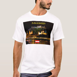 Gråt! Salzburg Österrike med flagga T Shirt