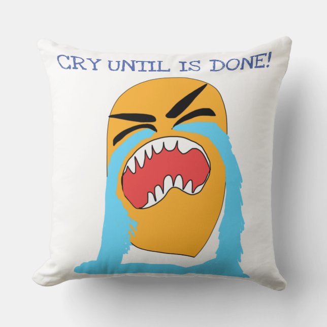 gråt tills det är klart kudde (Framsida)
