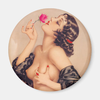 Gråt! Vintage-stift-flicka Magnet