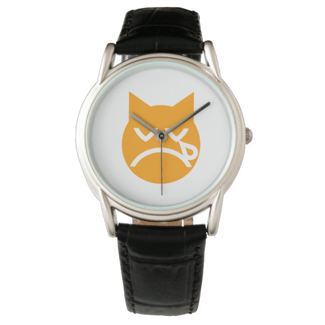 Gråta Emoji Cat Armbandsur (Framsida)