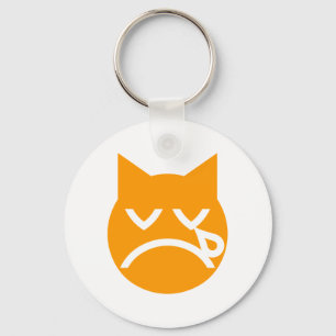 Gråta Emoji Cat Nyckelring