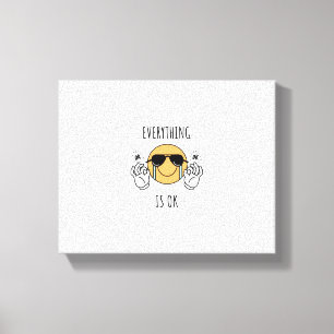 gråta emoji med lycklig ansikte canvastryck
