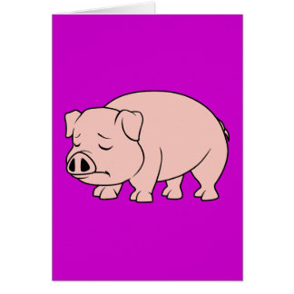 Gråta gråta rosa dag för Pigletmedborgaregris Hälsningskort