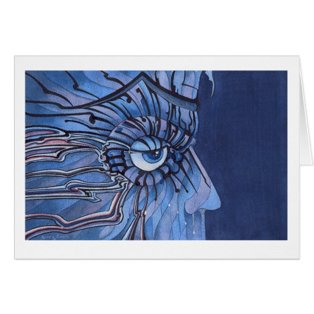 Gråta i vinden hälsningskort (Framsidan Horizontal)