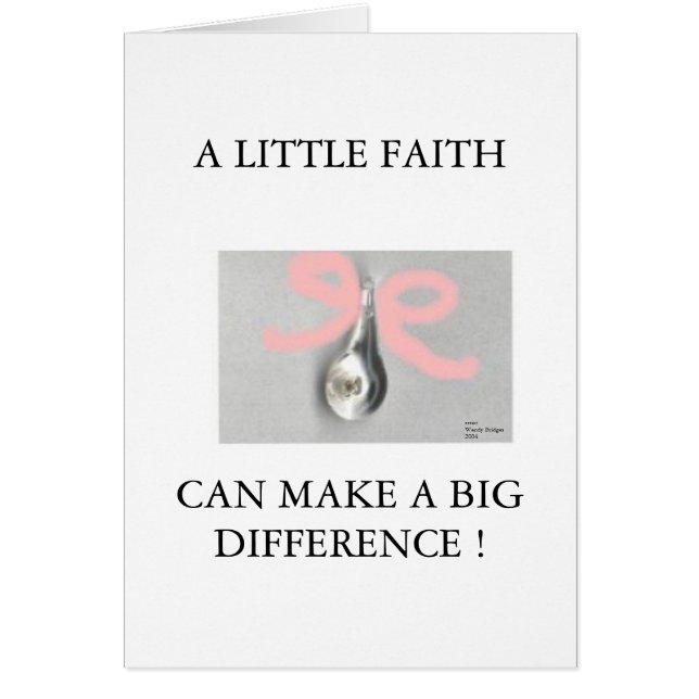 GRÅTA INTE. HA TRO - KORT (Framsidan)