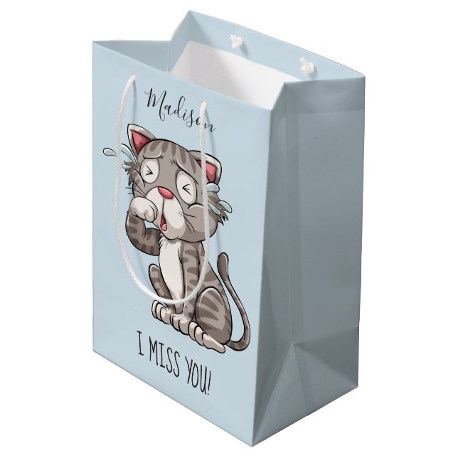 Gråta Kat-anpassade namn och färg-presentsäckar (Baksidan Vinklad)