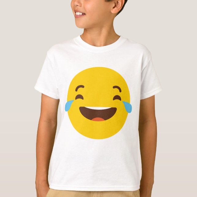 Gråta med skrattretande emoji tee (Framsida)