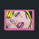 Gråta mig en plånbok för flodpopkonst<br><div class="desc">Detta skrik mig en plånbok för flodpopkonst presenterar humorboken inspirerad teckning av den känslomässigt distraught unga kvinnan med blont hår, rosa läppar och aquatårar. Liv kan inte vara mässan, utan smink för denna plånbok nästan för det! Det är perfekt för någon dramadrottning! Gråta inte, därför att du har inga pengar....</div>