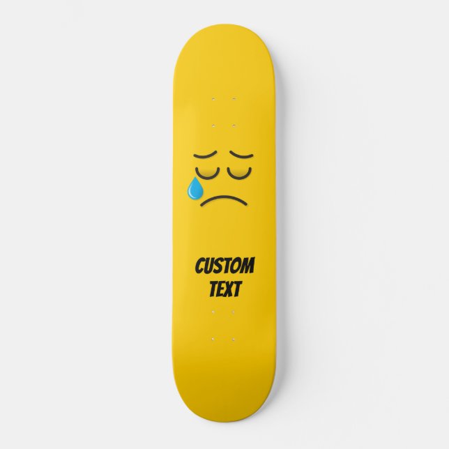 Gråtande Ansikte Mini Skateboard Bräda 18,5 Cm (Framsida)