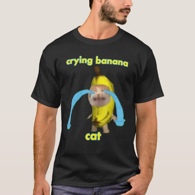 gråtande banan katt t shirt (Framsida)