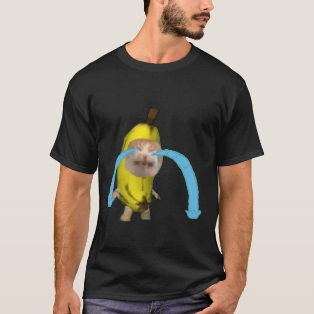 gråtande banan katt t shirt (Framsida)