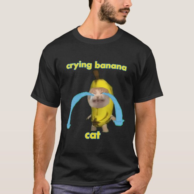 Gråtande Banana Cat T Shirt (Framsida)