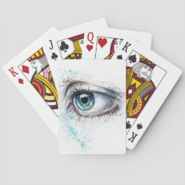 Gråtande blått Öga (trötthet, sympati och depressi Casinokort