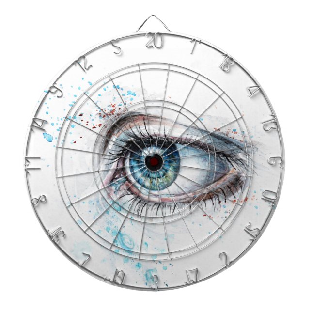Gråtande blått Öga (trötthet, sympati och depressi Darttavla (Framsidan)