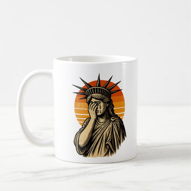 Gråtande frihetsmugg kaffemugg (Vänster)