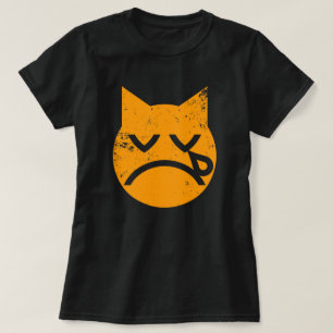 Gråtande Grunge Cat Emoji T Shirt