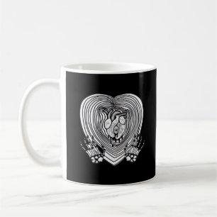 Gråtande Hjärtat Klassiskt - Skeleton Händer Hjärt Kaffemugg