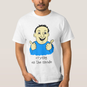 Gråtande på Inside Lycklig Man T Shirt