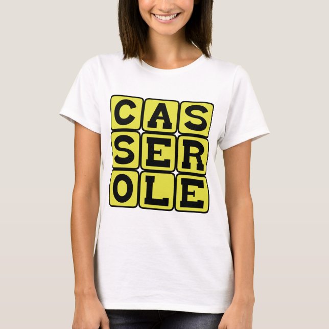 Gratäng, populär på potlucks t-shirt (Framsida)