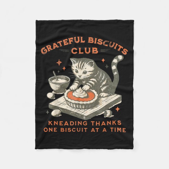 Grateful Biscuits Club Kneading Thanks One Biscuit Fleecefilt (Framsidan)