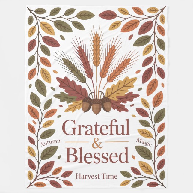 Grateful & blessed stylish Blanket New Home Fleecefilt (Framsidan)