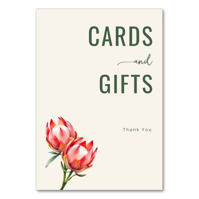Grateful Green Floral Minimalist Bordsnummer (Baksidan)