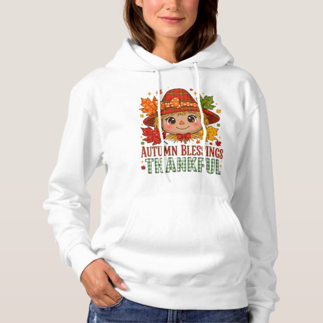 Grateful Heart Autumn hoodie T Shirt (Framsida)