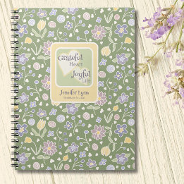 Grateful Heart Joyful Life Personalized Journal Anteckningsbok
