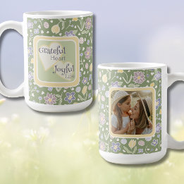 Grateful Heart Joyful Life Photo Mug Kaffemugg