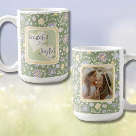 Grateful Heart Joyful Life Photo Mug Kaffemugg