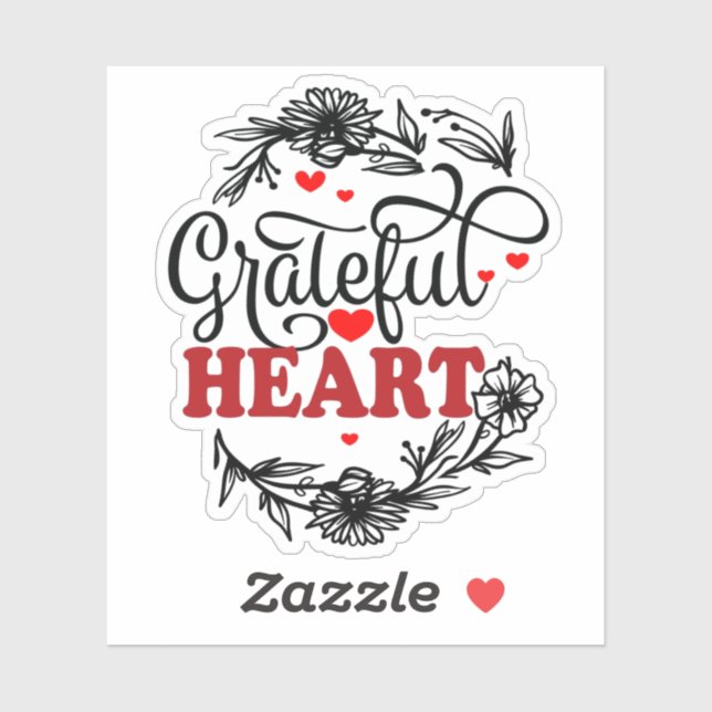GRATEFUL HEART KLISTERMÄRKEN (Ark)