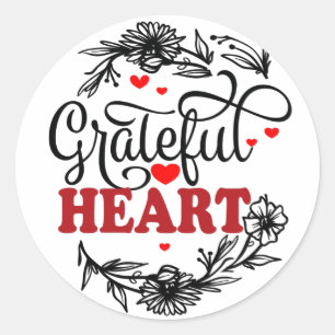 GRATEFUL HEART RUNT KLISTERMÄRKE